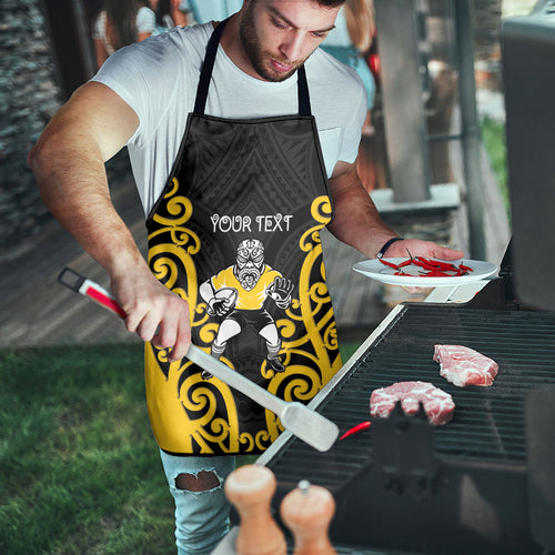Wellington Custom Rugby New Zealand Apron Aotearoa Maori Pukana Tiki Mascot