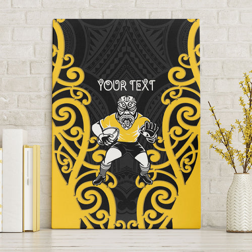 Wellington Custom Rugby New Zealand Canvas Wall Art Aotearoa Maori Pukana Tiki Mascot