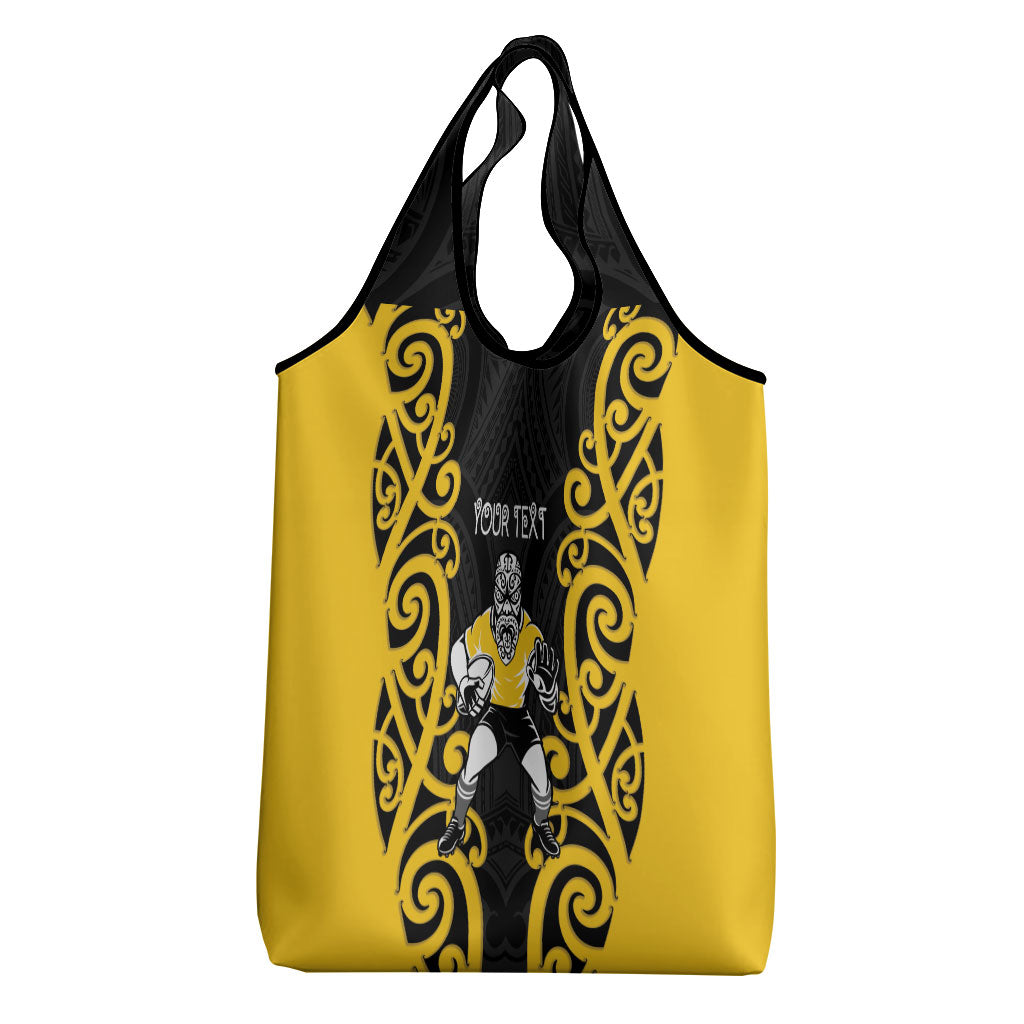 Wellington Custom Rugby New Zealand Grocery Bag Aotearoa Maori Pukana Tiki Mascot