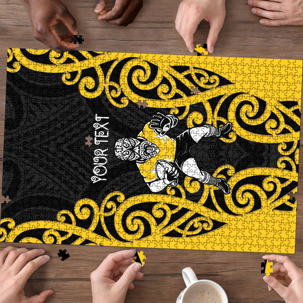 Wellington Custom Rugby New Zealand Puzzle Aotearoa Maori Pukana Tiki Mascot