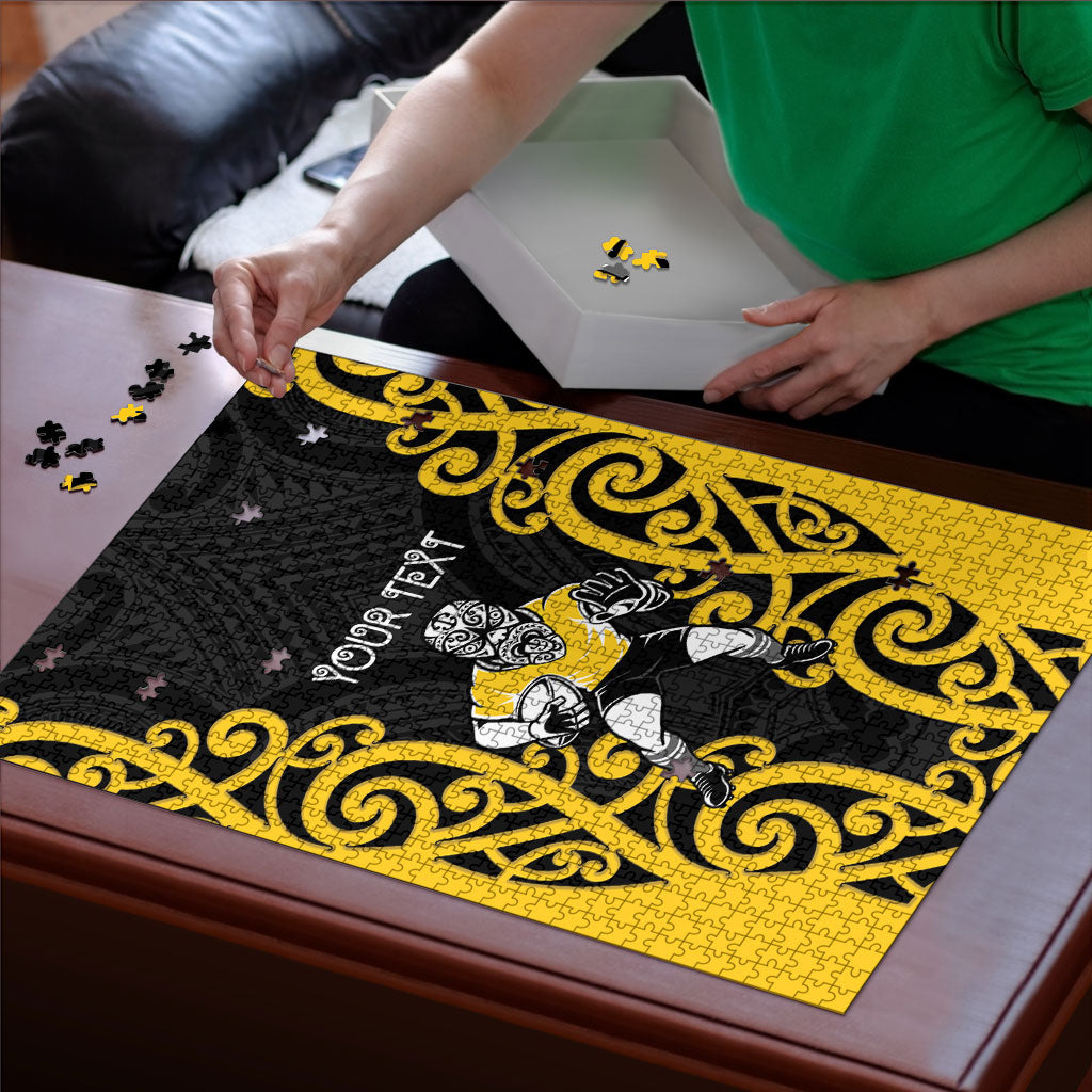 Wellington Custom Rugby New Zealand Puzzle Aotearoa Maori Pukana Tiki Mascot