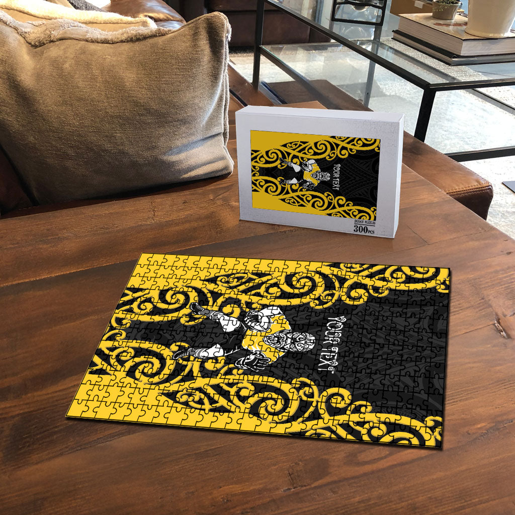 Wellington Custom Rugby New Zealand Puzzle Aotearoa Maori Pukana Tiki Mascot