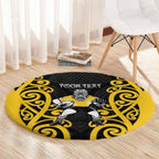 Wellington Custom Rugby New Zealand Round Carpet Aotearoa Maori Pukana Tiki Mascot