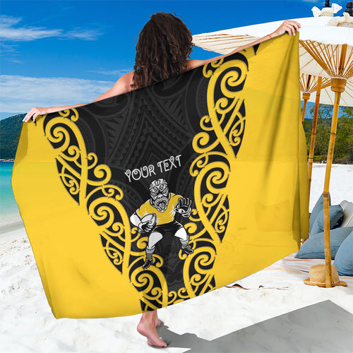 Wellington Custom Rugby New Zealand Sarong Aotearoa Maori Pukana Tiki Mascot