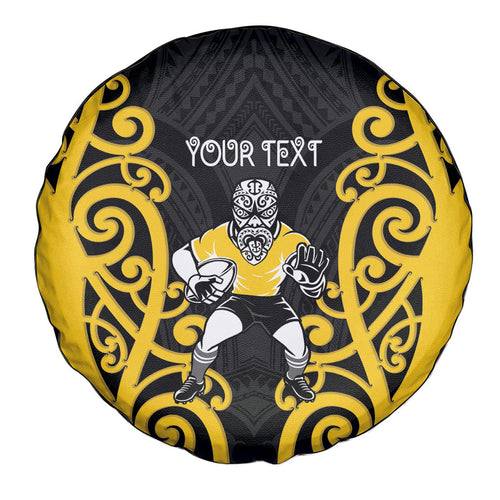 Wellington Custom Rugby New Zealand Spare Tire Cover Aotearoa Maori Pukana Tiki Mascot