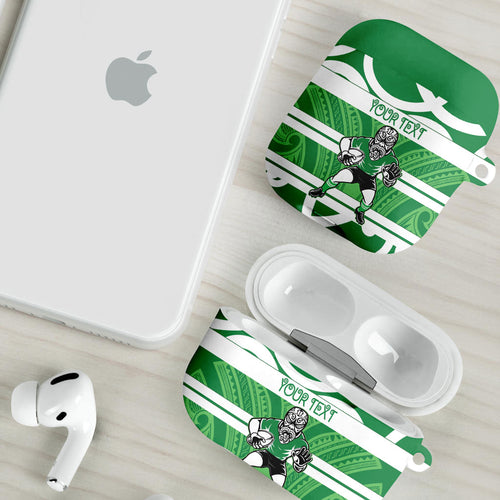 Manawatu Custom Rugby New Zealand AirPods Case Aotearoa Maori Pukana Tiki Mascot