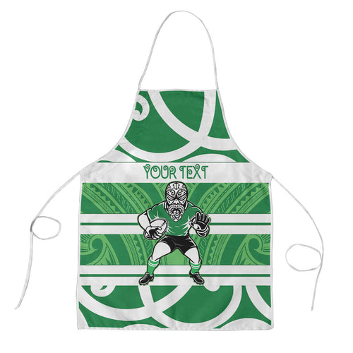 Manawatu Custom Rugby New Zealand Apron Aotearoa Maori Pukana Tiki Mascot
