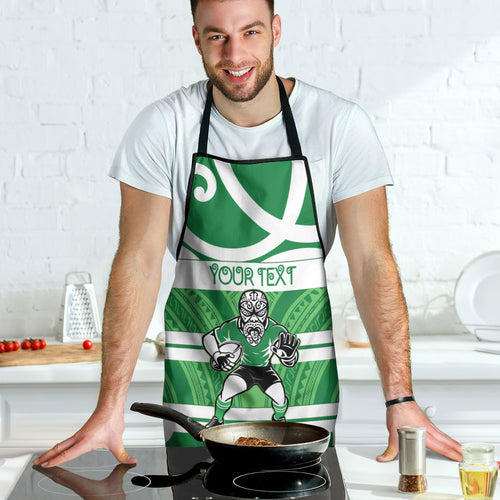 Manawatu Custom Rugby New Zealand Apron Aotearoa Maori Pukana Tiki Mascot