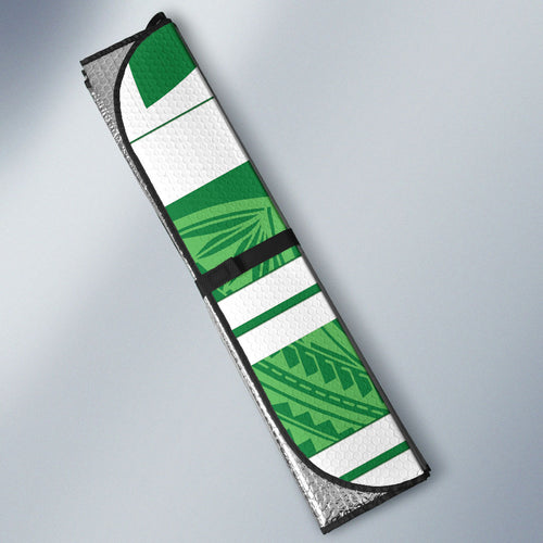 Manawatu Custom Rugby New Zealand Auto Sun Shade Aotearoa Maori Pukana Tiki Mascot