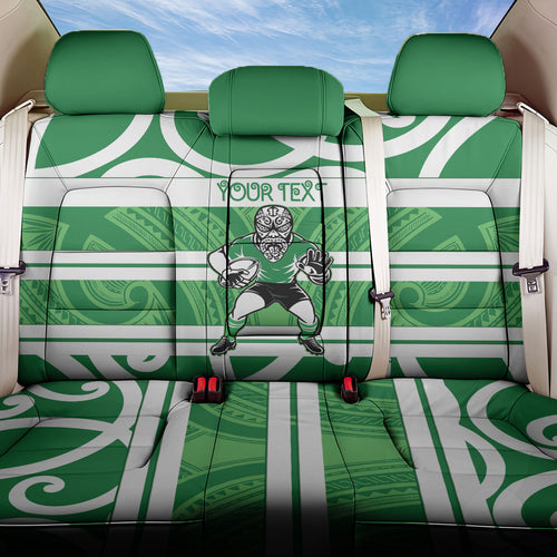 Manawatu Custom Rugby New Zealand Back Car Seat Cover Aotearoa Maori Pukana Tiki Mascot