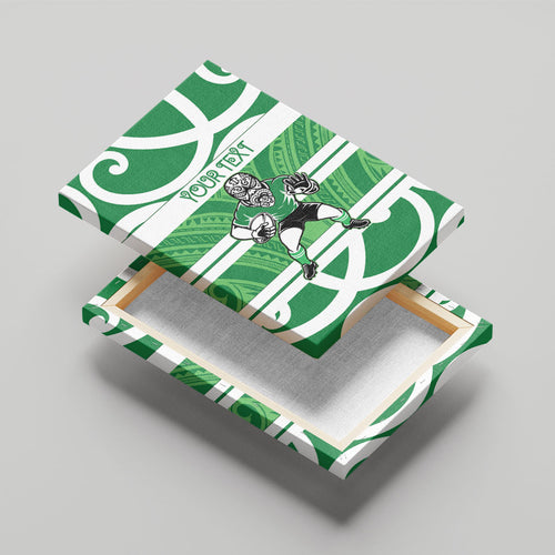 Manawatu Custom Rugby New Zealand Canvas Wall Art Aotearoa Maori Pukana Tiki Mascot