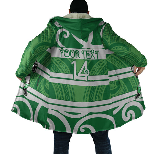 Manawatu Custom Rugby New Zealand Cloak Aotearoa Maori Pukana Tiki Mascot