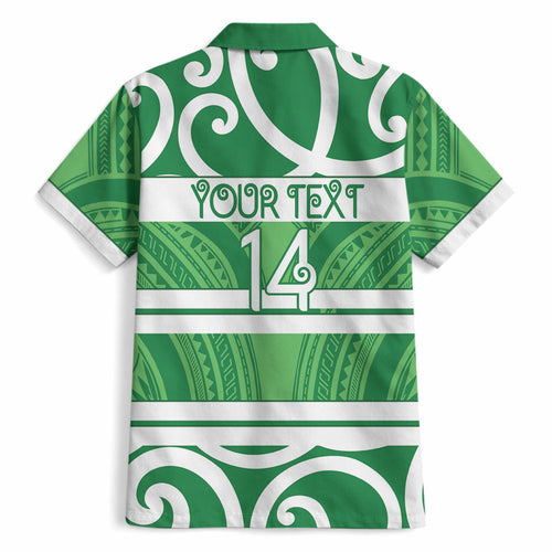 Manawatu Custom Rugby New Zealand Hawaiian Shirt Aotearoa Maori Pukana Tiki Mascot
