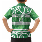 Manawatu Custom Rugby New Zealand Hawaiian Shirt Aotearoa Maori Pukana Tiki Mascot