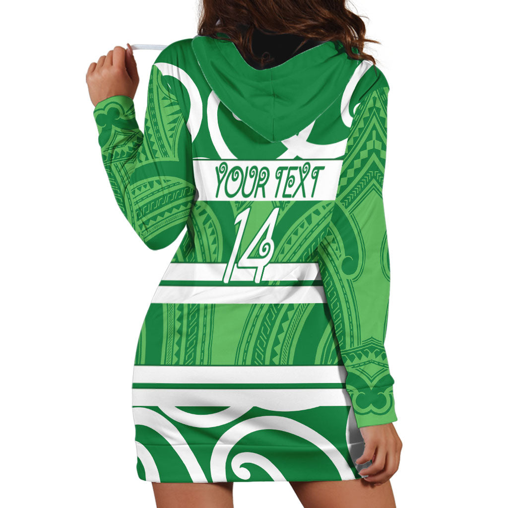 Manawatu Custom Rugby New Zealand Hoodie Dress Aotearoa Maori Pukana Tiki Mascot