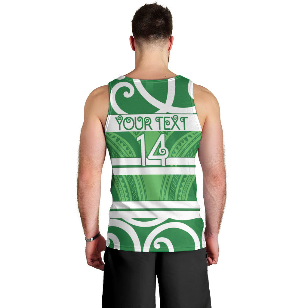 Manawatu Custom Rugby New Zealand Men Tank Top Aotearoa Maori Pukana Tiki Mascot