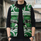 Manawatu Custom Rugby New Zealand Sleeveless Puffer Jacket Aotearoa Maori Pukana Tiki Mascot