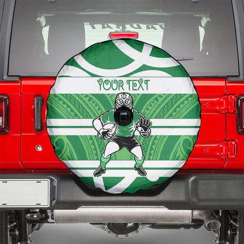 Manawatu Custom Rugby New Zealand Spare Tire Cover Aotearoa Maori Pukana Tiki Mascot