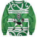 Manawatu Custom Rugby New Zealand Sweatshirt Aotearoa Maori Pukana Tiki Mascot