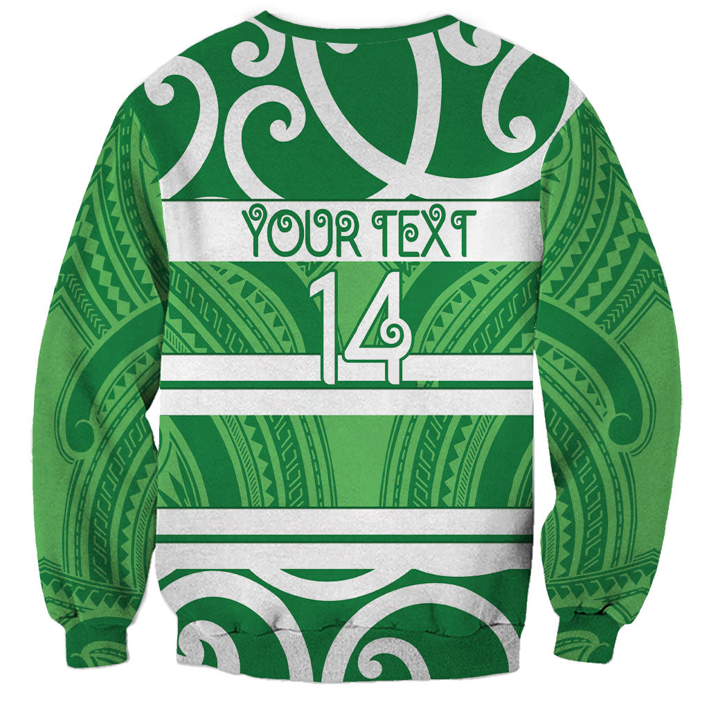 Manawatu Custom Rugby New Zealand Sweatshirt Aotearoa Maori Pukana Tiki Mascot