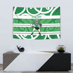 Manawatu Custom Rugby New Zealand Tapestry Aotearoa Maori Pukana Tiki Mascot