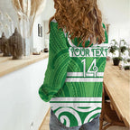 Manawatu Custom Rugby New Zealand Women Casual Shirt Aotearoa Maori Pukana Tiki Mascot