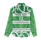 Manawatu Custom Rugby New Zealand Women Casual Shirt Aotearoa Maori Pukana Tiki Mascot