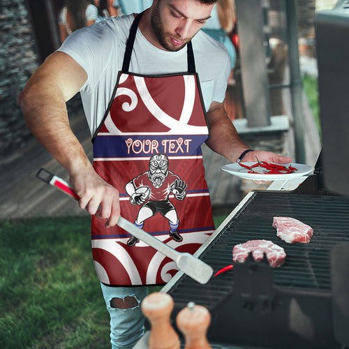 Southland Custom Rugby New Zealand Apron Aotearoa Maori Pukana Tiki Mascot