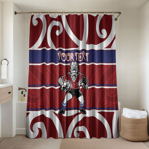 Southland Custom Rugby New Zealand Bathroom Set Aotearoa Maori Pukana Tiki Mascot