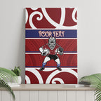 Southland Custom Rugby New Zealand Canvas Wall Art Aotearoa Maori Pukana Tiki Mascot