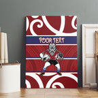 Southland Custom Rugby New Zealand Canvas Wall Art Aotearoa Maori Pukana Tiki Mascot
