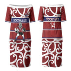 Southland Custom Rugby New Zealand Couples Matching Puletasi and Hawaiian Shirt Aotearoa Maori Pukana Tiki Mascot