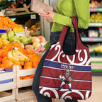 Southland Custom Rugby New Zealand Grocery Bag Aotearoa Maori Pukana Tiki Mascot