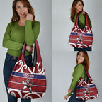 Southland Custom Rugby New Zealand Grocery Bag Aotearoa Maori Pukana Tiki Mascot