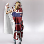 Southland Custom Rugby New Zealand Hooded Blanket Aotearoa Maori Pukana Tiki Mascot