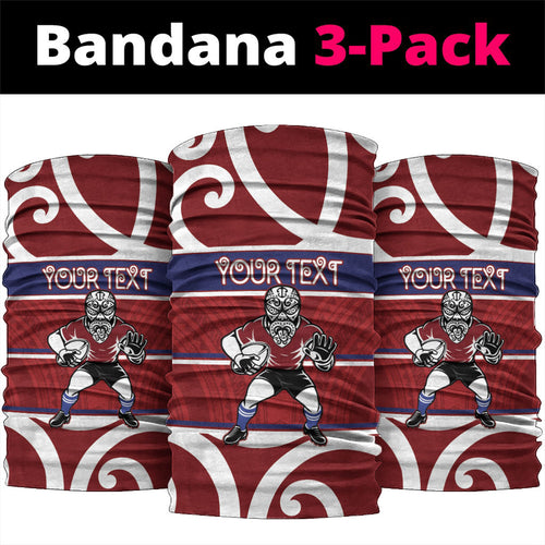Southland Custom Rugby New Zealand Neck Gaiter Aotearoa Maori Pukana Tiki Mascot