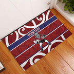 Southland Custom Rugby New Zealand Rubber Doormat Aotearoa Maori Pukana Tiki Mascot