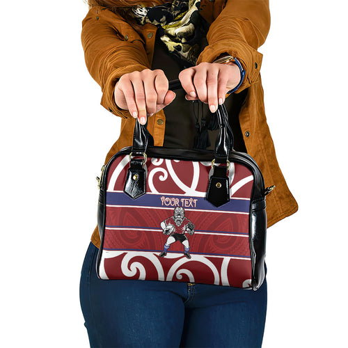 Southland Custom Rugby New Zealand Shoulder Handbag Aotearoa Maori Pukana Tiki Mascot