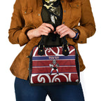 Southland Custom Rugby New Zealand Shoulder Handbag Aotearoa Maori Pukana Tiki Mascot