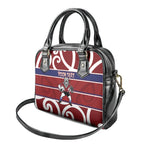 Southland Custom Rugby New Zealand Shoulder Handbag Aotearoa Maori Pukana Tiki Mascot