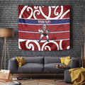 Southland Custom Rugby New Zealand Tapestry Aotearoa Maori Pukana Tiki Mascot