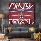 Southland Custom Rugby New Zealand Tapestry Aotearoa Maori Pukana Tiki Mascot