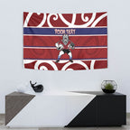 Southland Custom Rugby New Zealand Tapestry Aotearoa Maori Pukana Tiki Mascot
