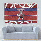 Southland Custom Rugby New Zealand Tapestry Aotearoa Maori Pukana Tiki Mascot