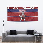 Southland Custom Rugby New Zealand Tapestry Aotearoa Maori Pukana Tiki Mascot