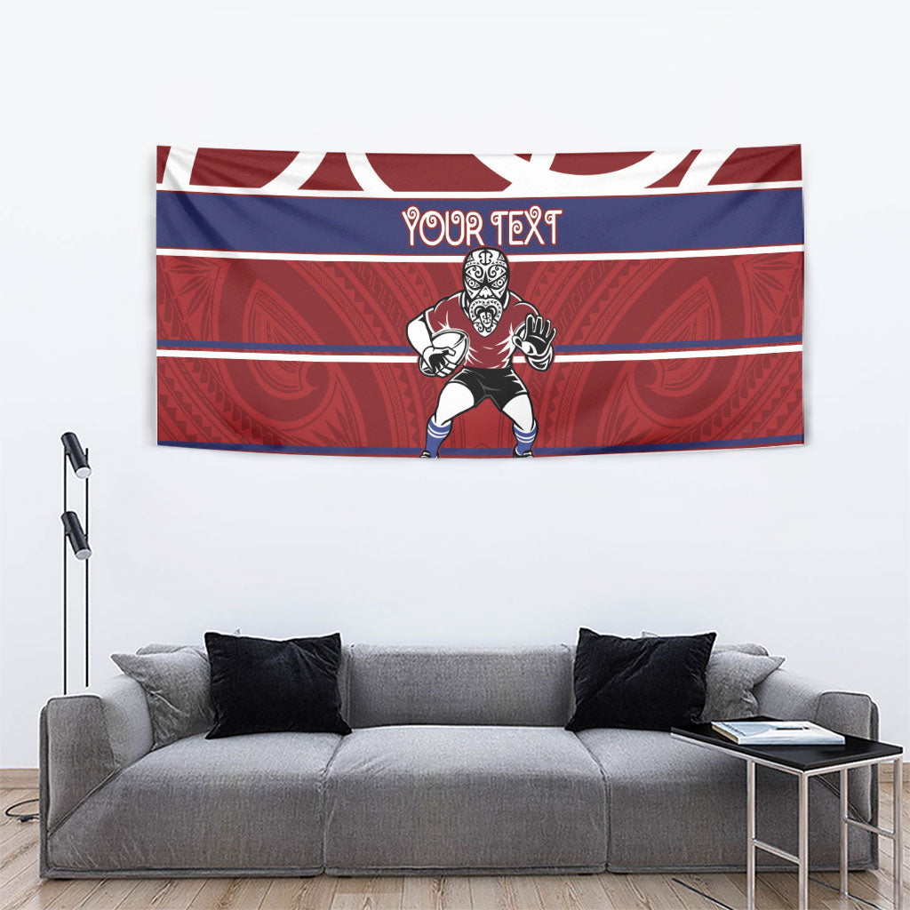 Southland Custom Rugby New Zealand Tapestry Aotearoa Maori Pukana Tiki Mascot
