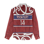 Southland Custom Rugby New Zealand Women Casual Shirt Aotearoa Maori Pukana Tiki Mascot