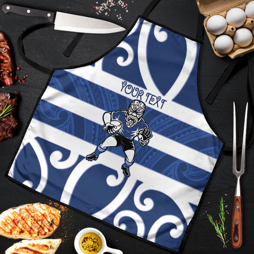 Auckland Custom Rugby New Zealand Apron Aotearoa Maori Pukana Tiki Mascot