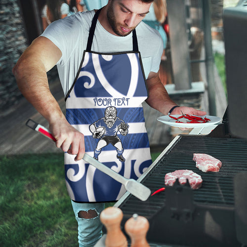 Auckland Custom Rugby New Zealand Apron Aotearoa Maori Pukana Tiki Mascot