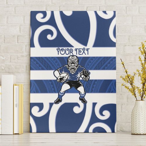 Auckland Custom Rugby New Zealand Canvas Wall Art Aotearoa Maori Pukana Tiki Mascot